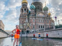 По каналам и Большой Неве на сапборде