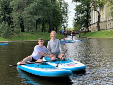 Питерский закат на сапборде