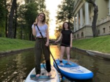 Питерский закат на сапборде