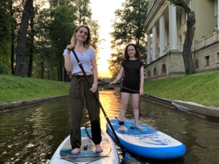 Питерский закат на сапборде