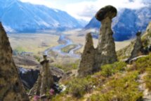 Каменные грибы Чулышманской долины