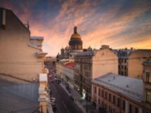 Скетчинг с художником на крыше и набережной Петербурга