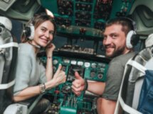 За штурвал! Полет на авиатренажере Ту-154