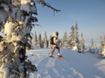 Ваша первая прогулка на снегоступах в Шерегеше