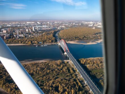 Над Новосибирском на самолёте!