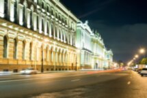 Ночной Петербург и развод мостов (осмотр с набережной)