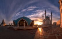 Казанский Кремль в вечерних огнях