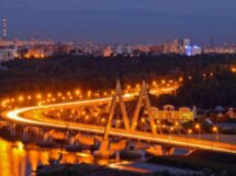 Красавица Казань в вечерних огнях
