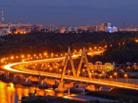 Красавица Казань в вечерних огнях