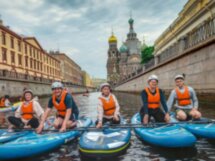 На сапах — по утреннему центру Петербурга!