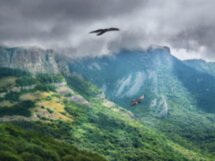 Закат на горе Пахкал-Кая