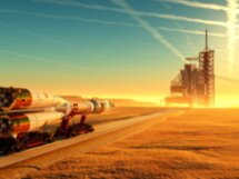 Запуск ракеты с космодрома Байконур