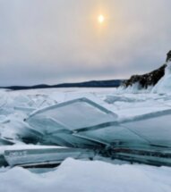 Ольхон: белый снег и синий лёд обитаемого острова